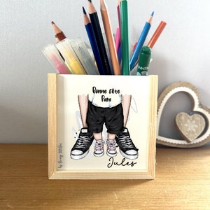 Customizable wooden pencil holder