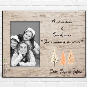 Personalized photo frame, personalized grandparents frame, personalized gift, photo frame to hang or place