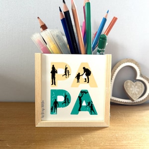 Customizable wooden pencil holder