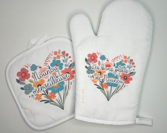 customizable oven mitt and pot holder