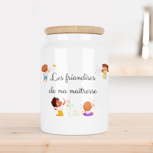 personalisiertes Keramikglas, Keksdose, personalisiertes Schokoladenglas, Bonbonglas, Geschenk für Kindermädchen, Oma-Geschenk