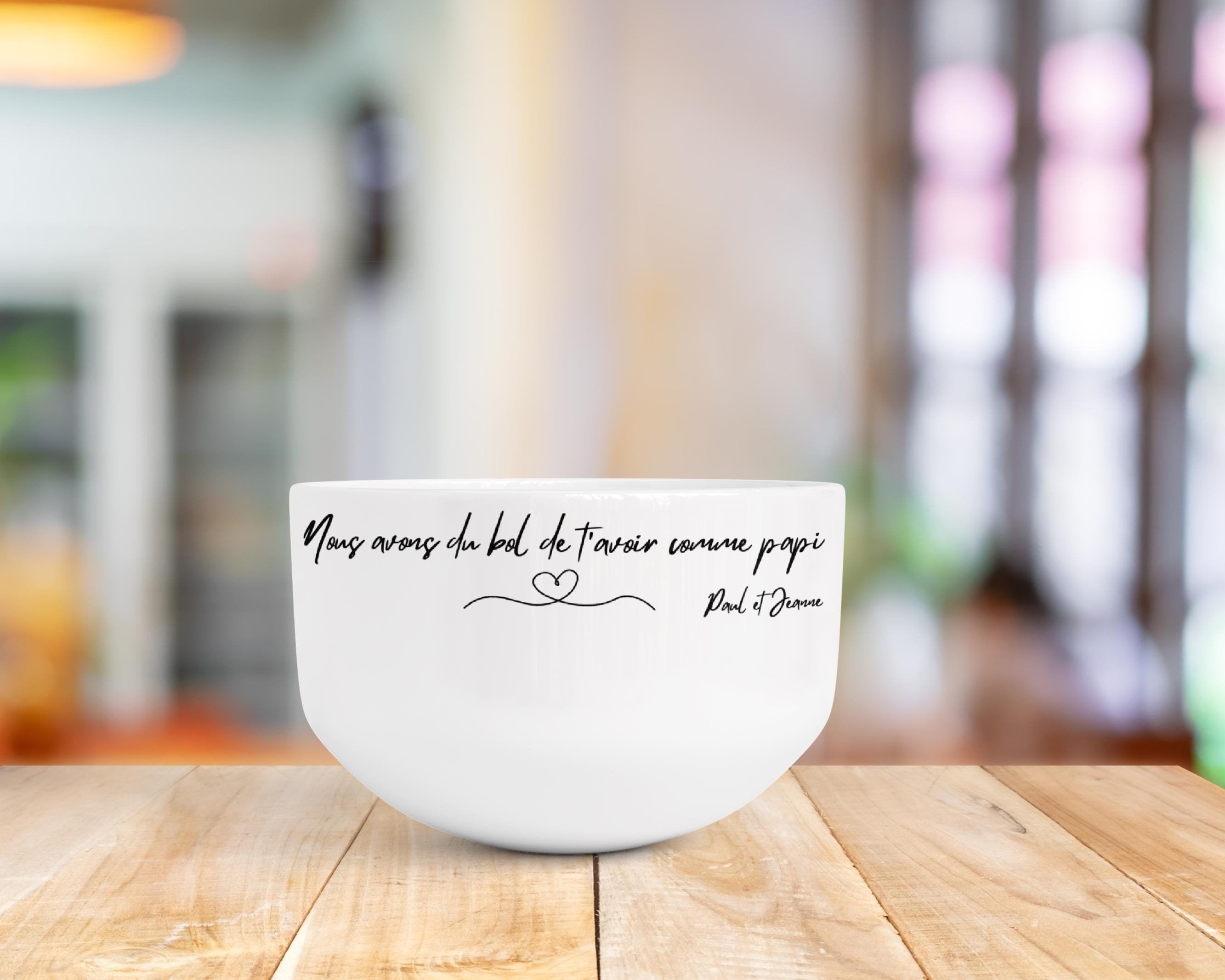 Personalized ceramic bowl, cereal bowl, quote bowl