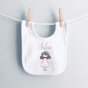 Customizable baby bib, personalized bib with first name, personalized birth gift