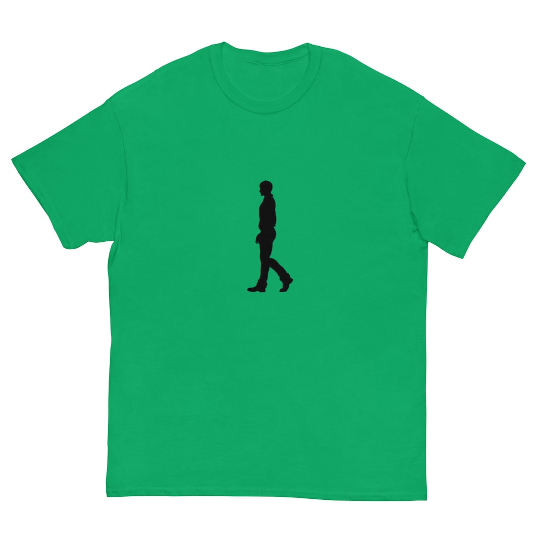 Walking Man Silhouette Hood Irony Meme Tshirt Etsy