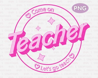 Retro lärare PNG: Sublimering till skolan (digital nedladdning)
