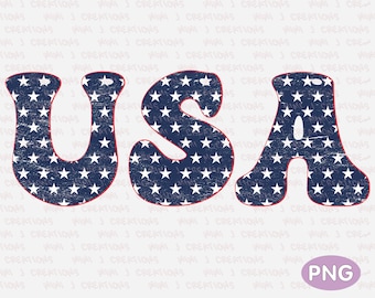 Retro USA Stars PNG: Distressed American Flag (Digital Download)