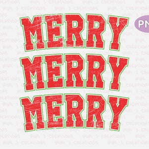 Retro Merry Christmas png, Merry Christmas stacked png, Retro Christmas PNG, Merry png, Christmas Png, Christmas shirt, Merry varsity Png