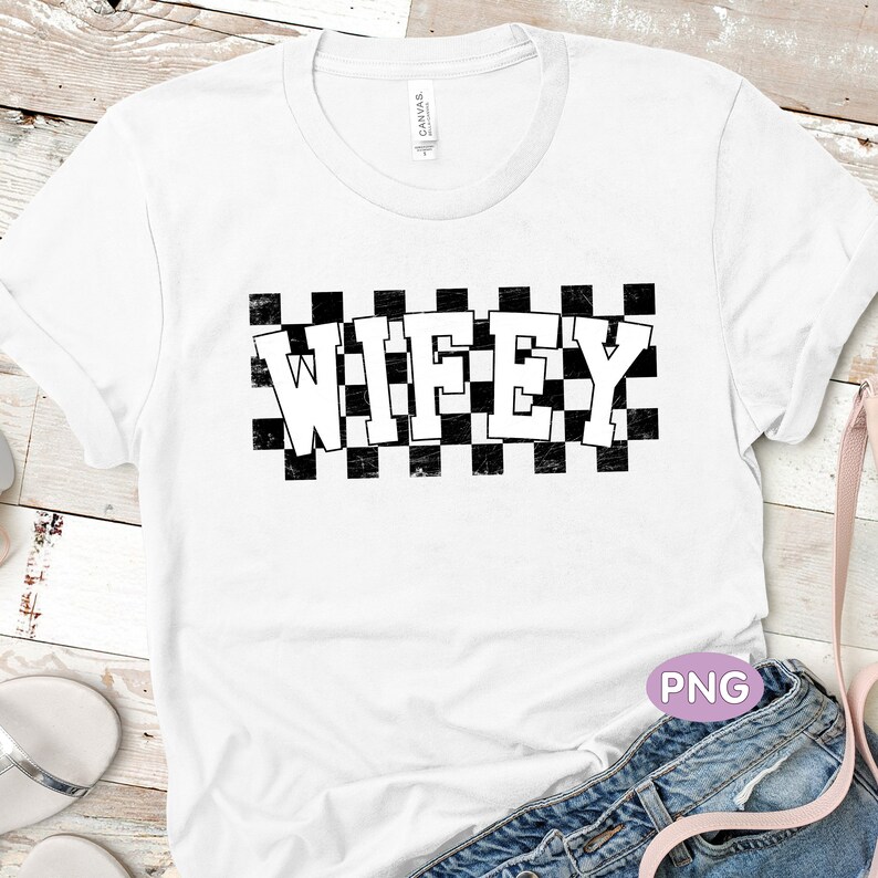 Hubby and Wifey Checkered PNG: Wedding Anniversary Design (digital ...