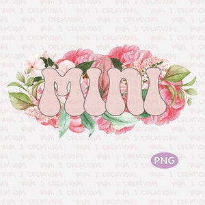 Mini Blumen png, Blumen Mini png, Muttertag png, Mini groovy, Boho Mini PNG, Coole Mädchen PNG, Mini Retro Blume PNG, Mini Png