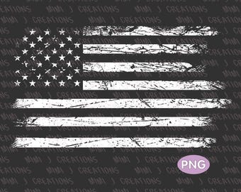Distressed American Flag PNG: Patriotic Stars and Stripes Clipart (Digital Download)