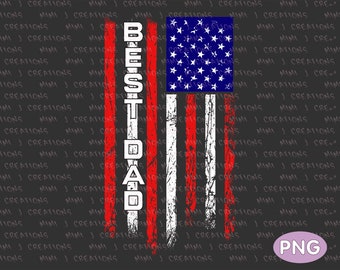 Dad Ever American Flag Distressed PNG, Patriotic Design (Digital Download)