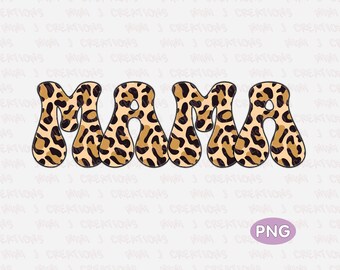 Mama Leopard Print PNG: Mom Cheetah Design (Digital Download)