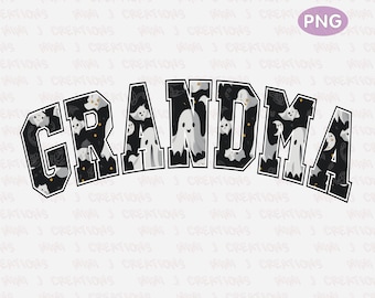 Retro Halloween Grandma PNG: Groovy Fall Design (Digital Download)