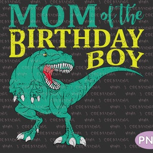 Mama des Geburtstagskind Dinosauriers PNG: Familie Shirt (Digitaler Download)