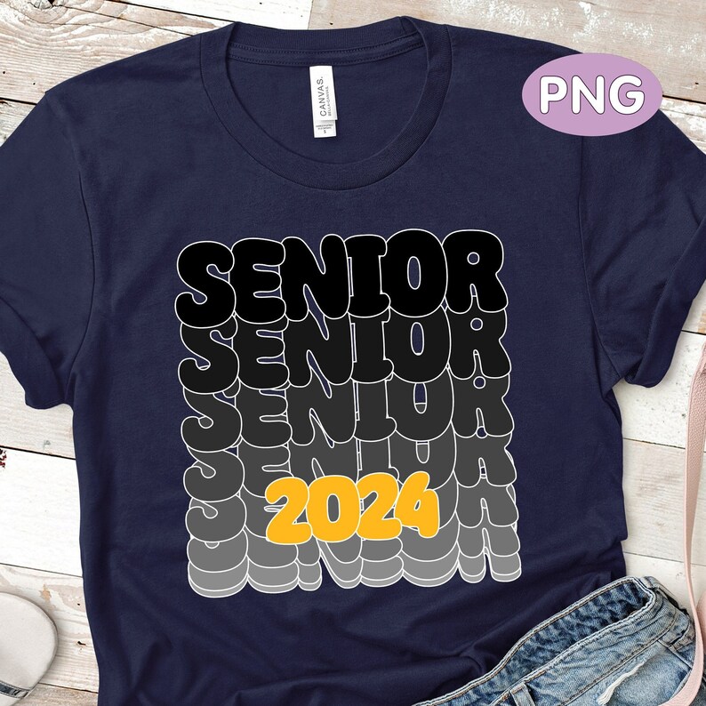 Senior 2024 Retro SVG PNG: Graduation Design (digital Download) - Etsy