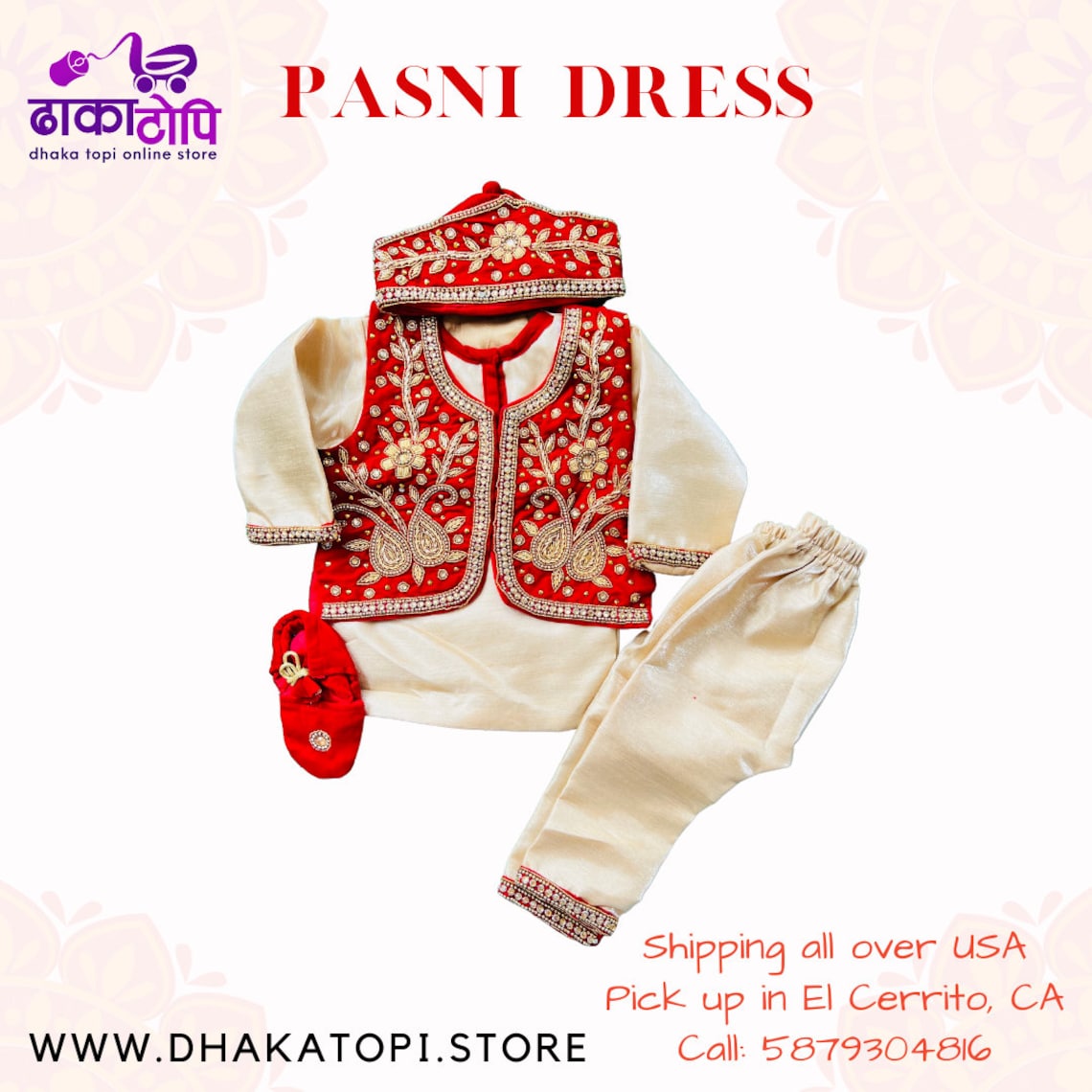 Nepali Pasni Dress Boy Traditional Nepali Pasni Dress Dhakatopi Weaning
