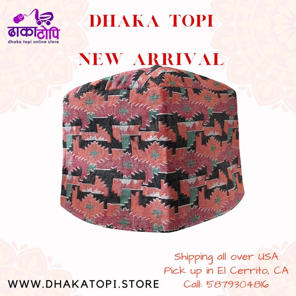 Nepali Dhaka Topi - Palpali Dhaka Topi | Dhakatopi.store USA