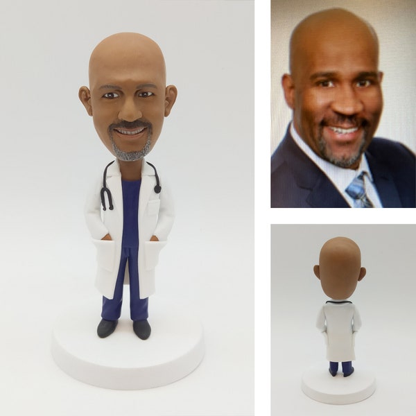 Custom Doctor Bobblehead, Personalized Male Doctor Statues, Personalized Action Figure Doctor, Custom Medical Doctor Bobblehead