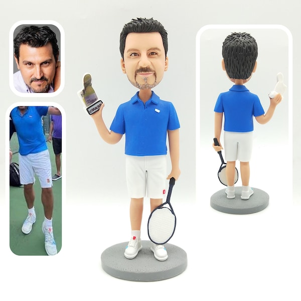 Tennis Fans Bobblehead - Custom Tennis Gift Figurine Doll main image 1