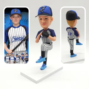 Custom bobbleheads, personalized custom bobbleheads, custom baseball pitcher bobblehead gifts, custom baseball bobbleheads, memorial gifts
