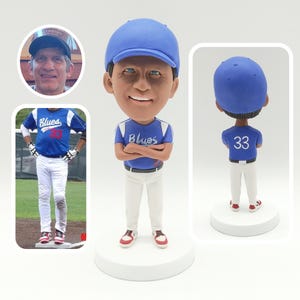 Personalised custom bobbleheads, custom baseball bobbleheads, baseball gifts, gifts for baseball players, best baseball player gifts