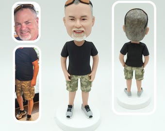 Bobbleheads personalizados, estatuas 3D personalizadas, bobbleheads para hombres, regalos de aniversario para el marido, regalos de cumpleaños personalizados, regalos para empleados
