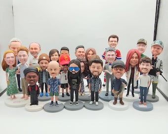 Bobbleheads personalizados, estatuas 3D personalizadas, bobbleheads personalizados, bobbleheads personalizados de miembros de la familia, regalos de Navidad de aniversario