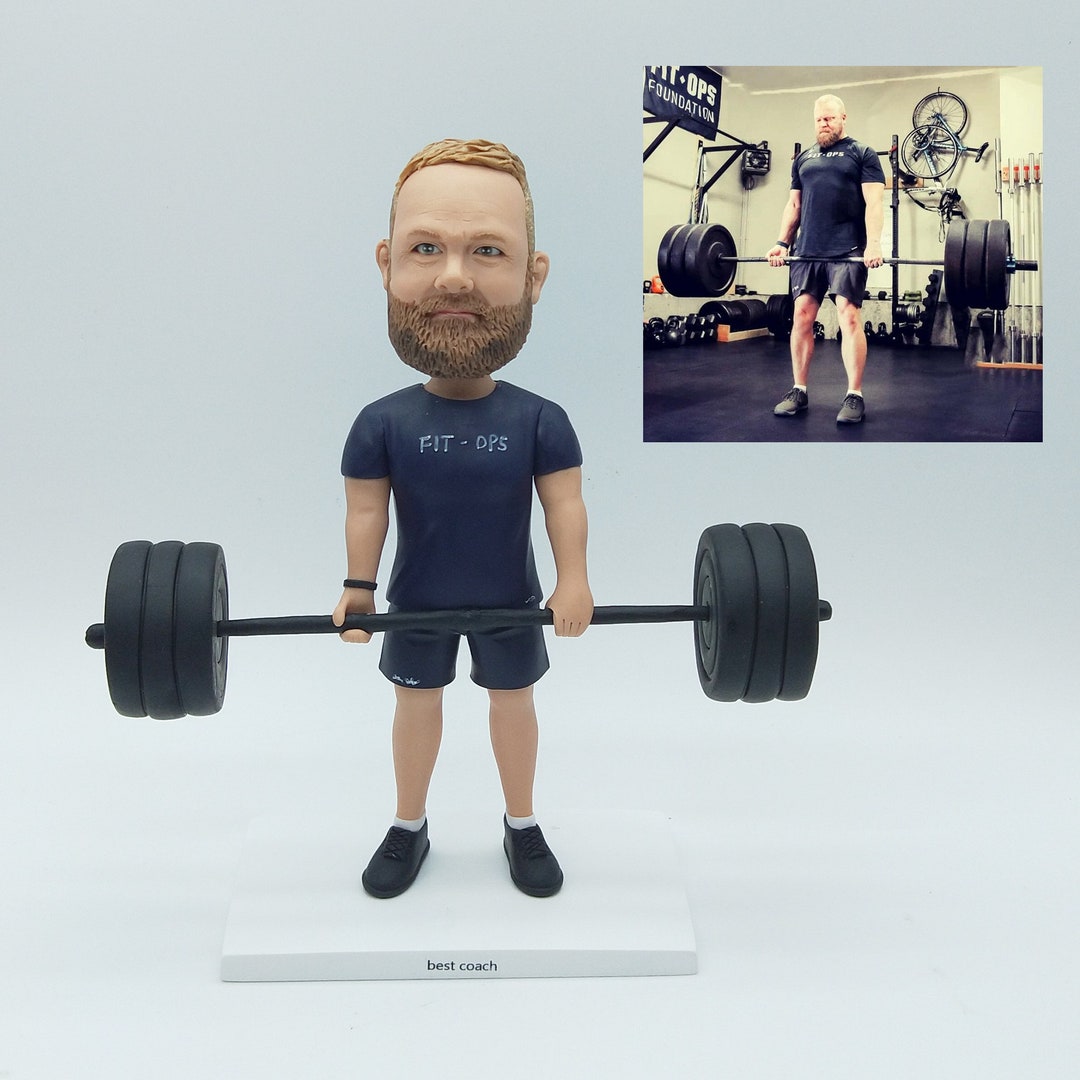 Custom Bobbleheads, Dumbbell Athlete Custom Bobbleheads, Custom Athlete ...