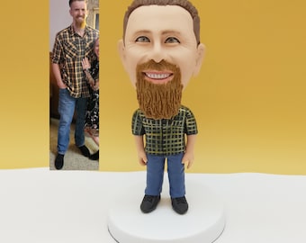 Custom Man Bobbleheads ，Personalized Romantic Gifts For Him,Romantic Gifts For Husband, Best Gift Ideas Anniversary For Him