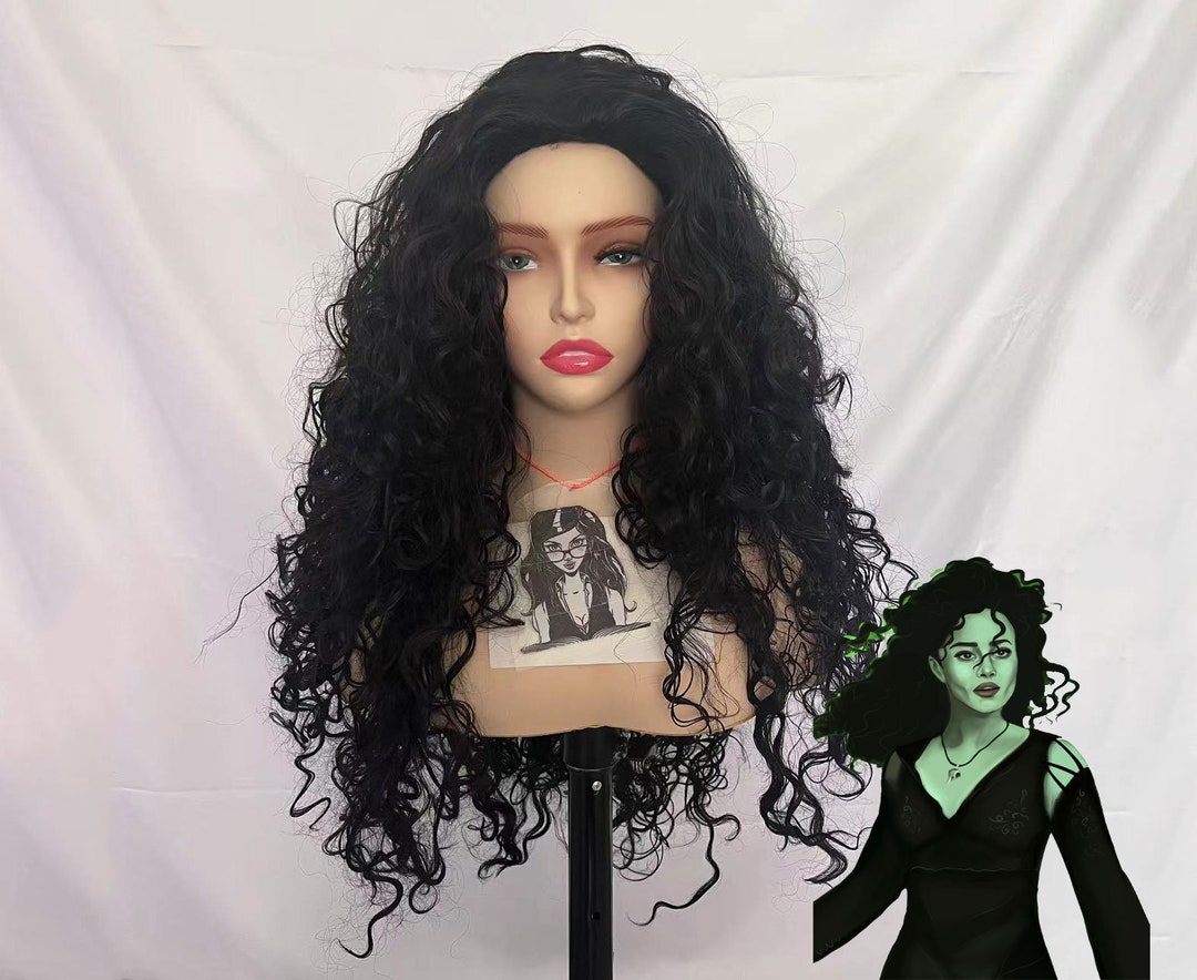 Bellatrix Lestrange Wig Cosplay Wig Black Long Curly Wig Etsy
