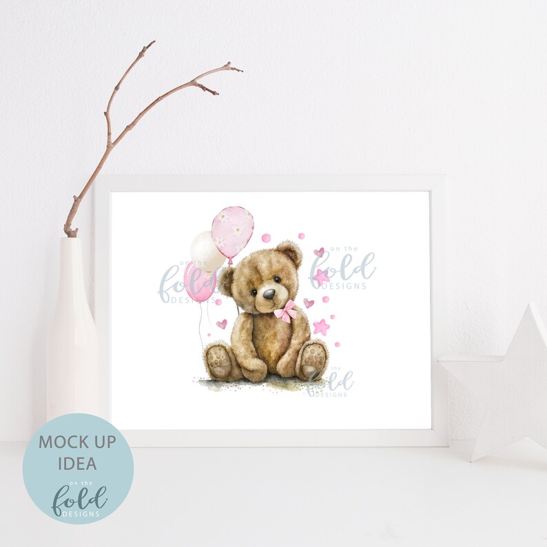 Teddy Bear, Pink Birthday Balloons, Png Download, Transparent, 1st ...