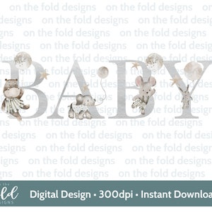 Safari baby grijze clipart, zilver, zwart-wit, ballondieren, png, transparante clipart, instant download, personaliseer print, nieuwe collectie