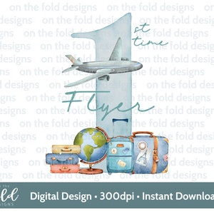 Mijn 1e vakantie, eerste flyer, 1e vakantie, strandvakantie, Staycation, aquarel PNG, digitale clipart, instant download sublimatie print