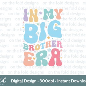 Big Brother Ära PNG Fördert zu Big Bro Clipart Baby Ankündigung Idee Tshirt Baby Weste Big Brother Mama zu sein Sublimation UVDTF Weste Design