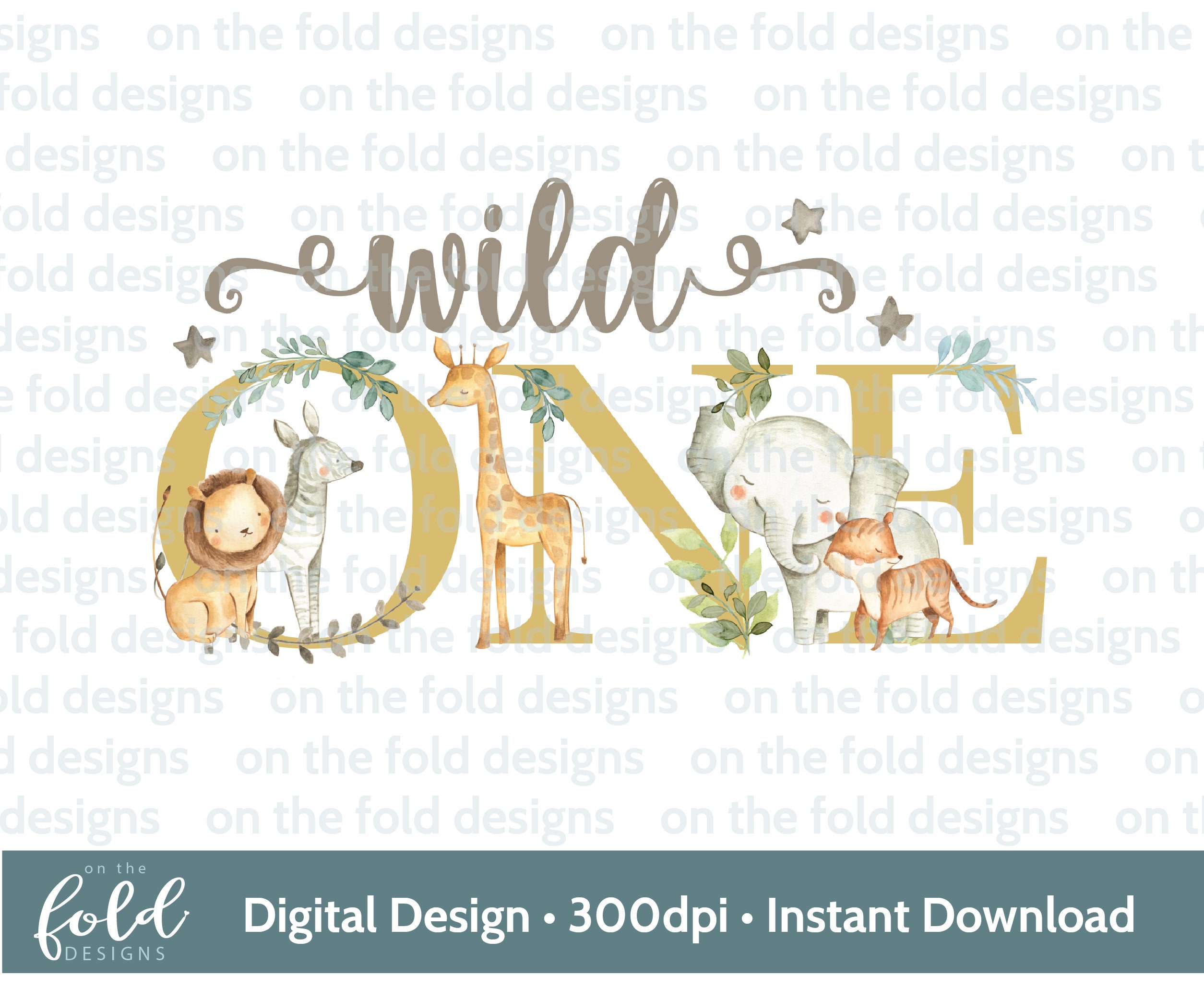 Wild One Safari Clipart Jungle Animals Png Transparent - Etsy