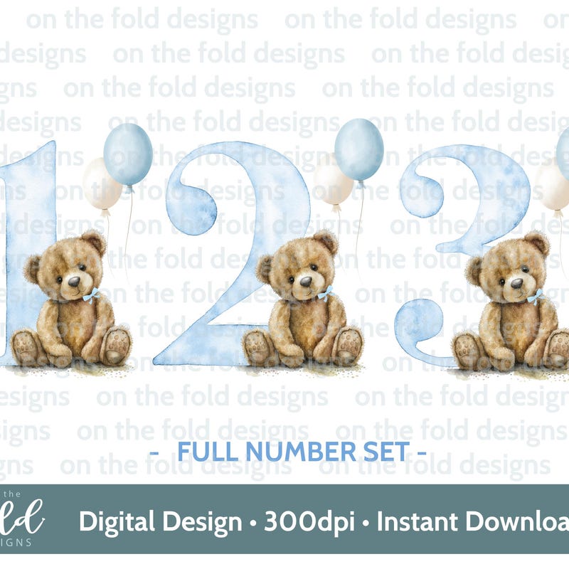Teddy Numbers - Etsy UK