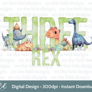 Dinosaurier Zahl Drei 3.Geburtstag, Dino PNG, Clipart Design Transparent Pyjama Sofortiger Download Sublimation Tshirt Design Party Decor Druck