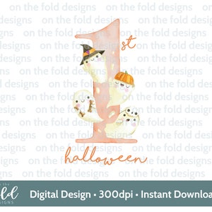 Halloween Geist Ghoul Orange Halloween PNG sofortiger digitaler Clipart download neue Baby Kleidung Karte Design spezielle Geschenk Sublimation