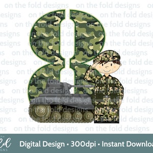Armée 8e anniversaire des cliparts, soldat numéro 8 sublimation PNG téléchargement numérique armée tank soldat américain tshirt, carte artisanat Image UVDTF