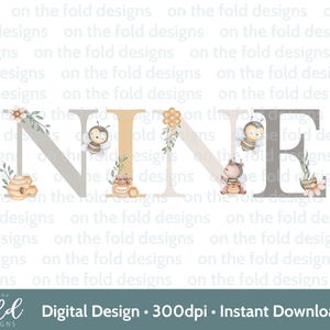 Bee verjaardag clipart negen PNG transparante achtergrond honing kam Bee Hive sublimatie ontwerp Instant Digitale Download kaart UVDTF Crafting