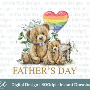 Papà figlio Clipart Teddy Bear papillon blu PNG trasparente padri giorno ricordo sublimazione Design Download digitale papà e figlio Clipart