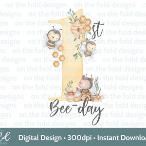 Bee eerste verjaardag Clipart Png transparante achtergrond Honey Comb Bee Hive sublimatie Design Instant Digitale Download kaart Uvdtf Crafting