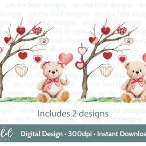 Teddy Valentine Clipart Você será meu Balões de coração PNG Download digital Cartões de sublimação Presentes pessoais e pequenos negócios, 1º amor PNG
