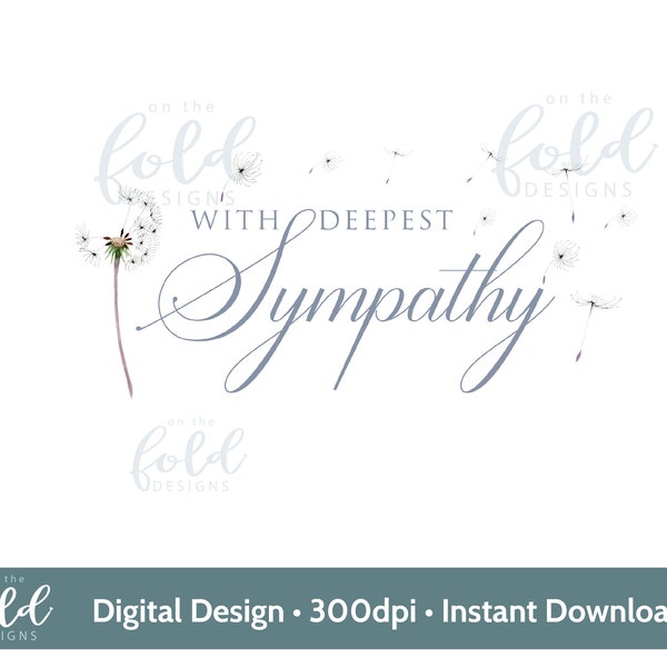 With Deepest Sympathy Clipart, Sincere Condolences, png clipart, design transparent clipart image instant download