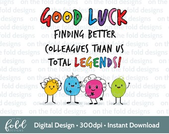 Good Luck Clipart, Moving Jobs, Promotion Legends, Sublimation Design, Mug Clipart PNG, Instant Digital Download Uvdtf Image, Colleague Gift