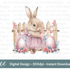 Hase Ostern Clipart rosa Blumen Rahmen Frühling Garten Ei Aquarell PNG Digital Download Sublimationskarte 1st Blue Boy Baby Weste