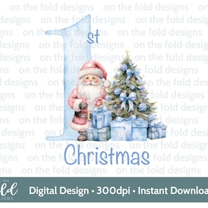 Nutcracker Toy Soldier First Christmas Clipart PNG Instant digital download sublimation Sweater vest, cards, bibs, small business keepsakes