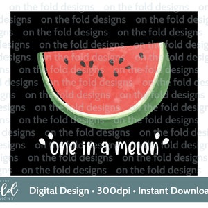 Einer in einer Melone, Clipart, eins in Millionen Früchte, Sommer liebend, Dankeskarte transparente Clipart, Download, Sublimationsdruck, Grafik