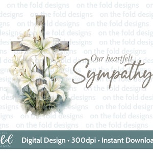 Avec nos plus sincères condoléances, nos sincères condoléances, clipart png, à l'occasion de la perte d'un être cher, téléchargement immédiat d'image clipart, transparent