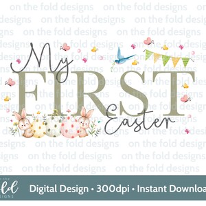Prima clipart di sublimazione di Pasqua, caccia alle uova, PNG acquerello, clipart digitale, download immediato, creazione di biglietti, design per bambini, stampa su magliette